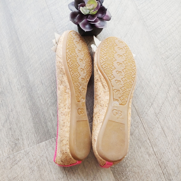 GB Girls Flats Floral Cork Size 3 - Picture 4 of 4